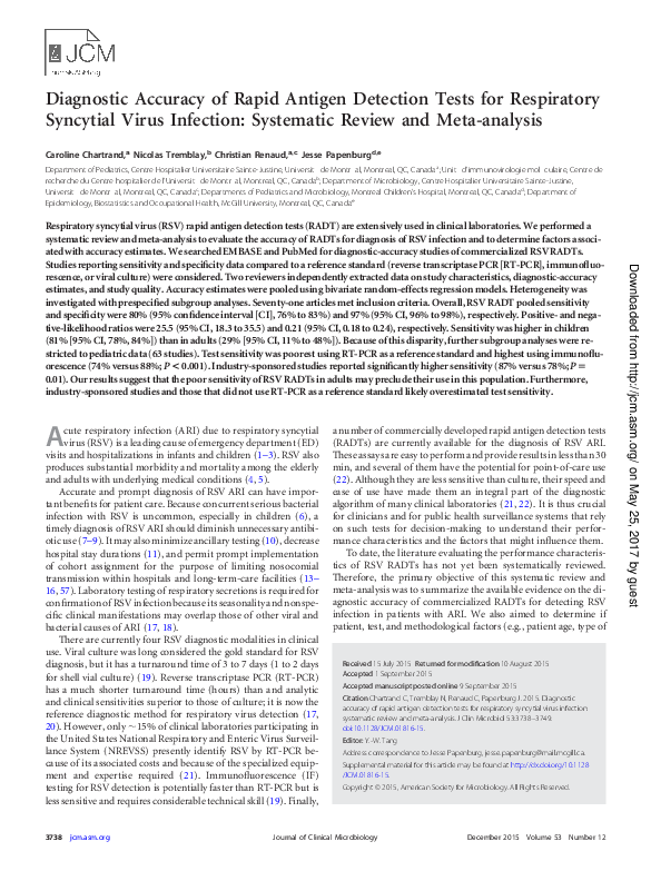(PDF) Diagnostic accuracy of rapid antigen detection tests for ...