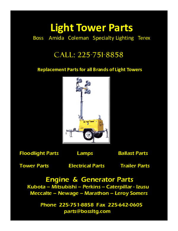 (PDF) Light Tower Parts ahmed sanir Academia.edu