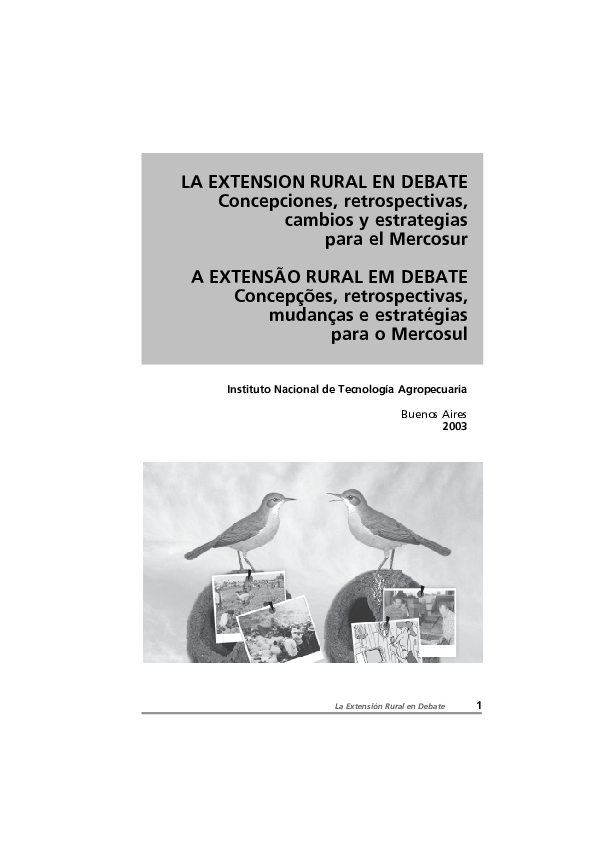 (PDF) La Extensión Rural en Debate