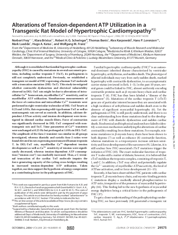 (PDF) Cardioskeletal Defects in R58Q-RLC Mouse Model of HCM | Sunil ...