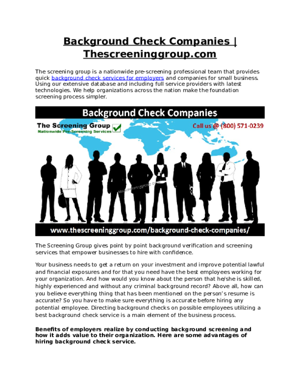 (DOC) Trusted Background Check Companies USA Mark Wright Academia.edu