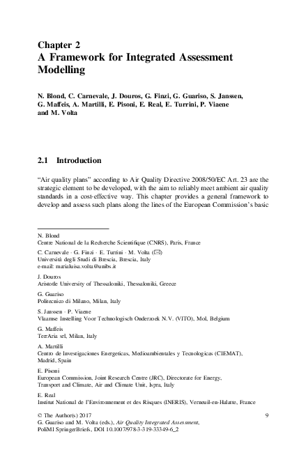 (PDF) A Framework for Integrated Assessment Modelling