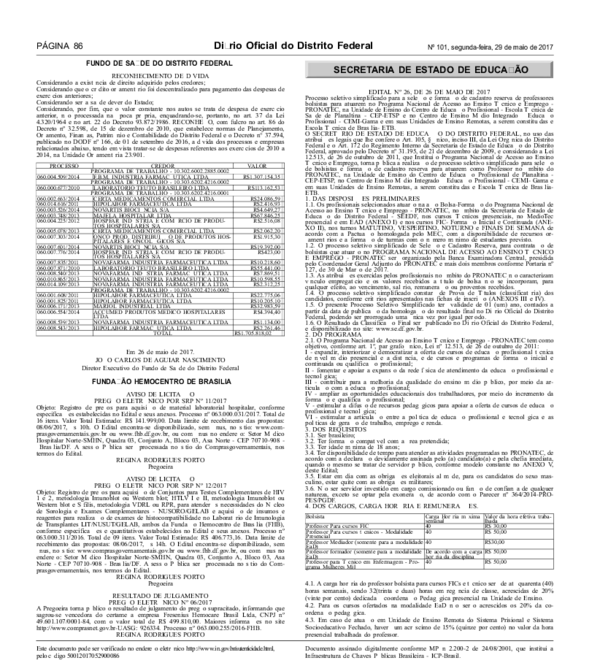 (PDF) Diário Oficial do Distrito Federal