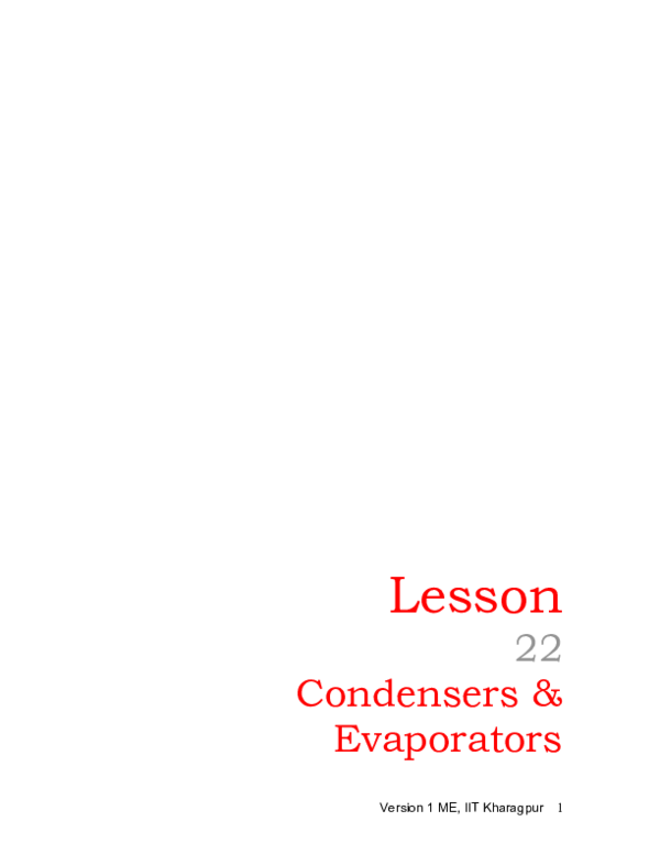 (PDF) Lesson 22 Condensers & Evaporators tran luc Academia.edu
