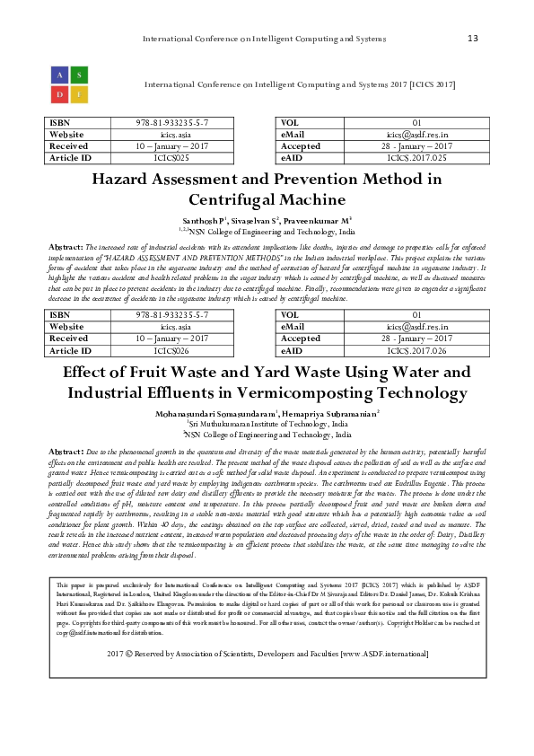 (PDF) Hazard Assessment and Prevention Method in Centrifugal Machine