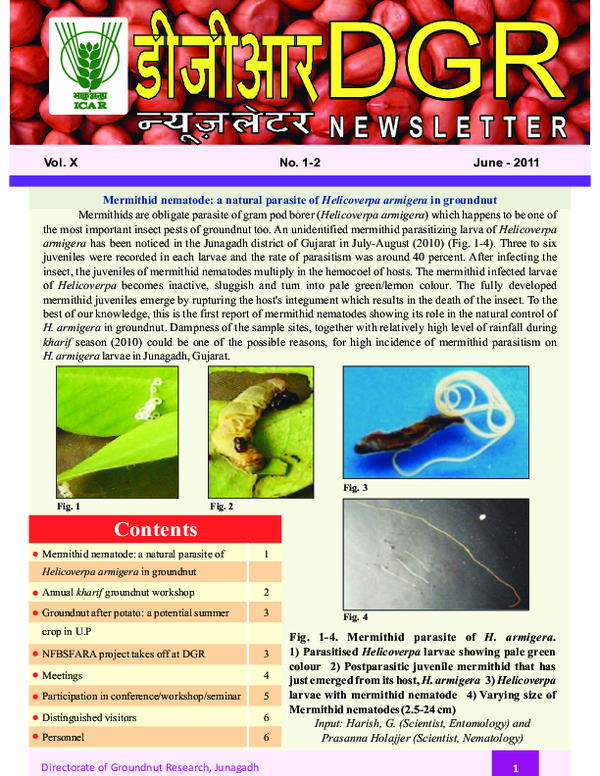 (PDF) Mermithid nematode: a natural parasite of in groundnut