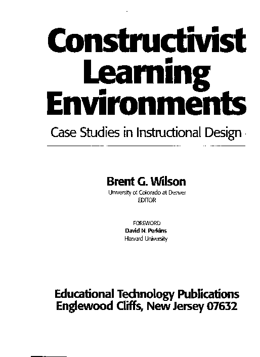 (PDF) Constructivism in the Collaboratory