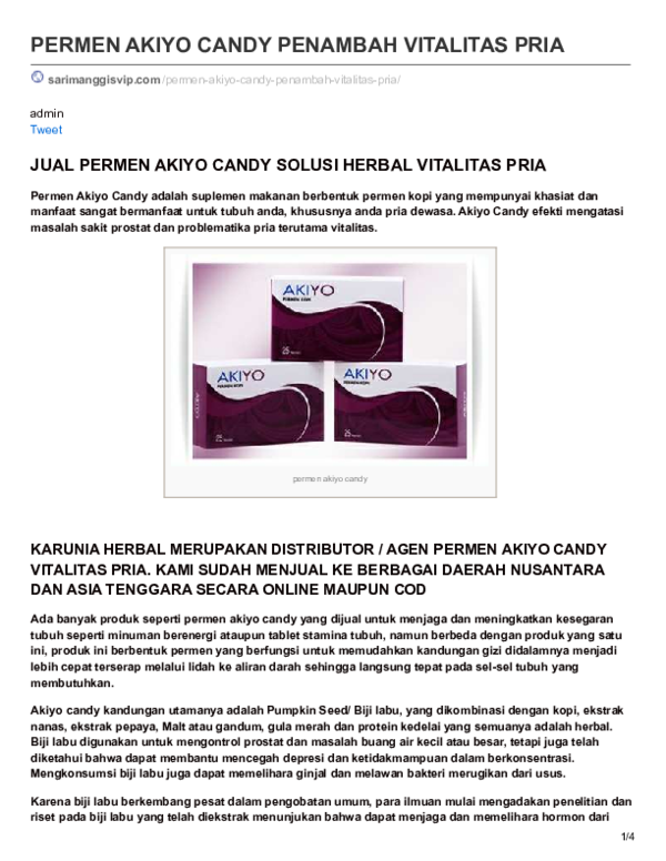 (PDF) PERMEN AKIYO CANDY 081232209077 | DEB HERBAL