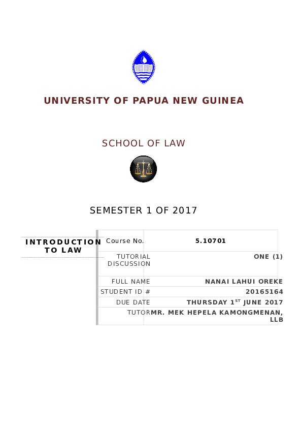 Doc University Of Papua New Guinea Nanai Lahui And Moko Molson Academia Edu