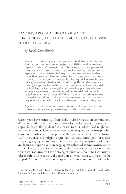 (PDF) DANCING AROUND THE CAUSAL JOINT: CHALLENGING THE THEOLOGICAL TURN ...