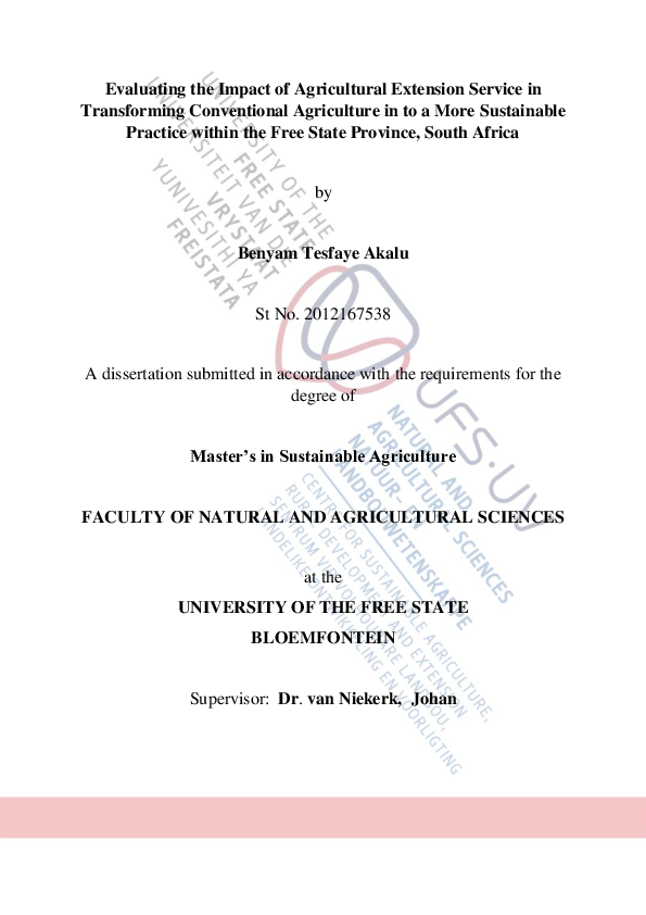 (PDF) Evaluating the Impact of Agricultural Extension Service in ...