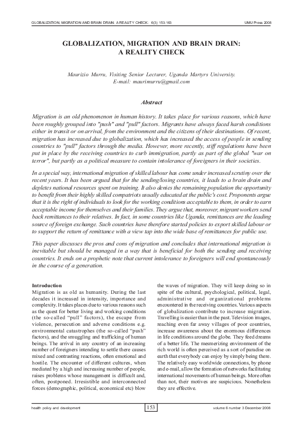 (PDF) Brain Drain Manashi Ray Academia.edu