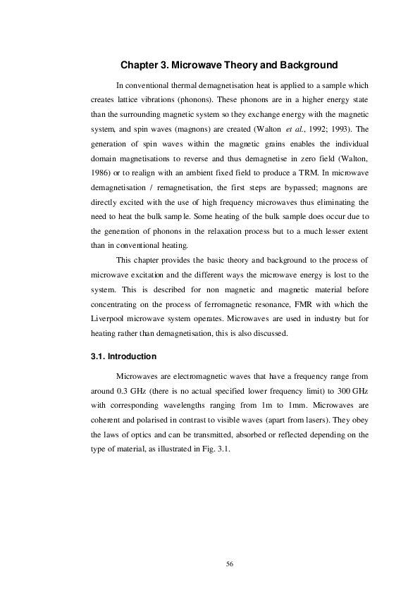 Pdf Chapter 3 Microwave Theory And Background