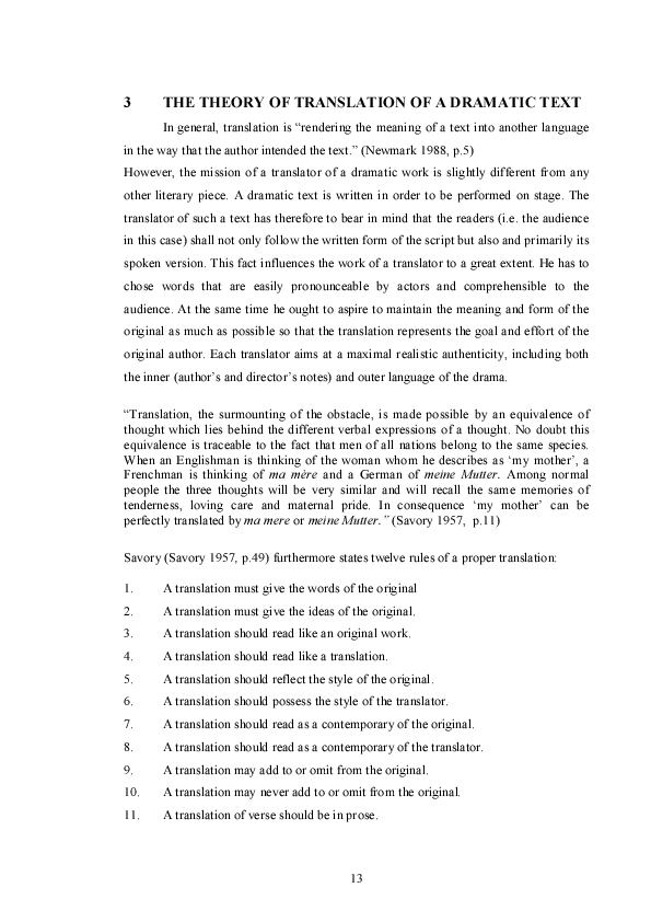 (PDF) 3 THE THEORY OF TRANSLATION OF A DRAMATIC TEXT