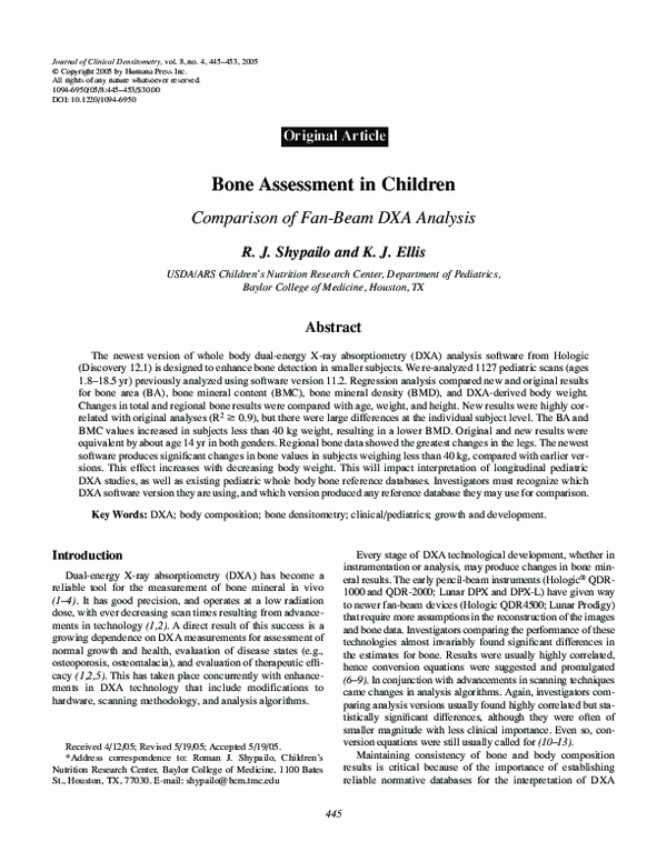 (PDF) Bone Assessment in Children