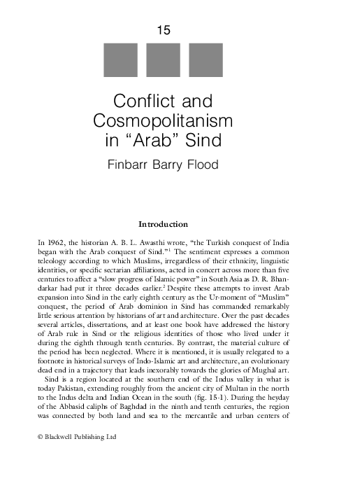 Conflict and Cosmopolitanism in " Arab " Sind