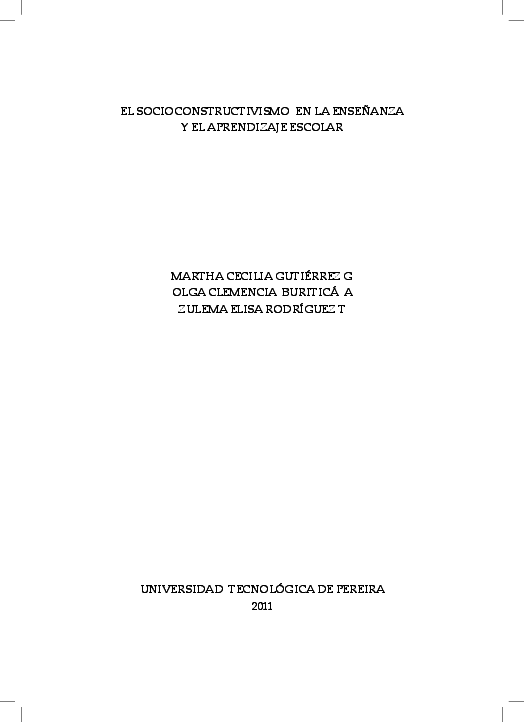 Pdf El Socioconstructivismo En La Enseñanza Y El Aprendizaje Escolar Martha Cecilia Gutierrez Giraldo Academia Edu<script async src=