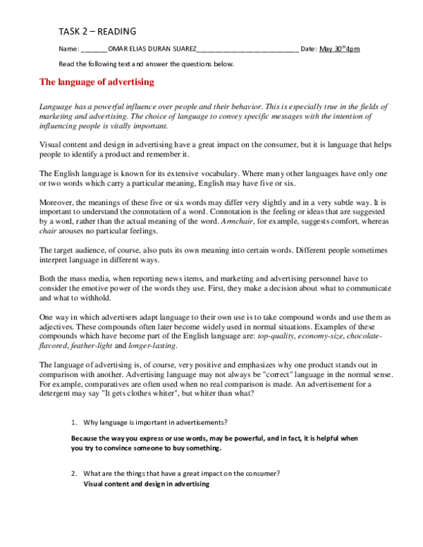 (DOC) TASK 2 - READING