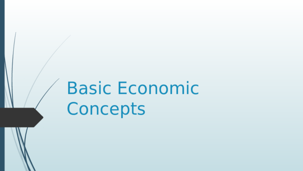 (PPT) Basic Economic Concepts