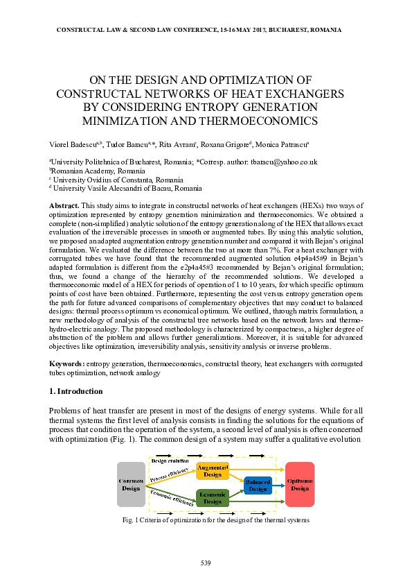 Design With Constructal Theory Pdf