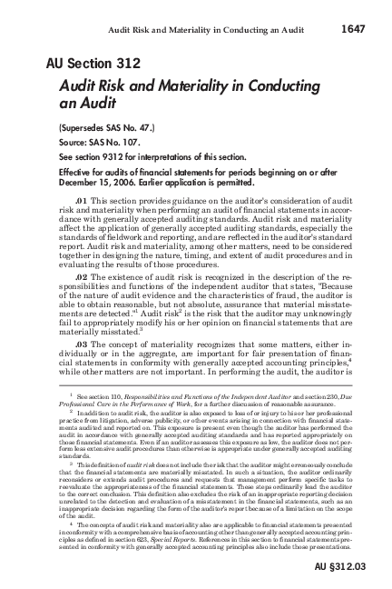 (PDF) Audit Risk and Materiality in Conducting an Audit Audit Risk and ...