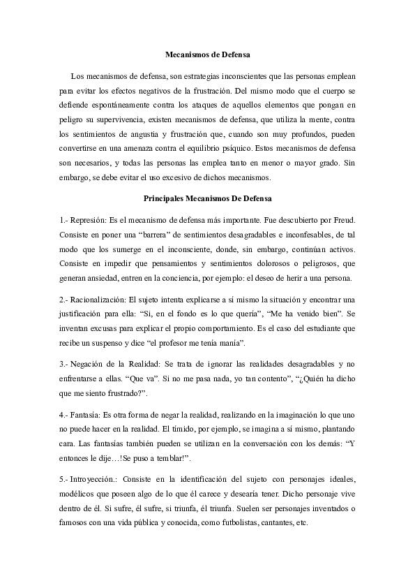 (DOC) Mecanismos de Defensa Jesús Urbina