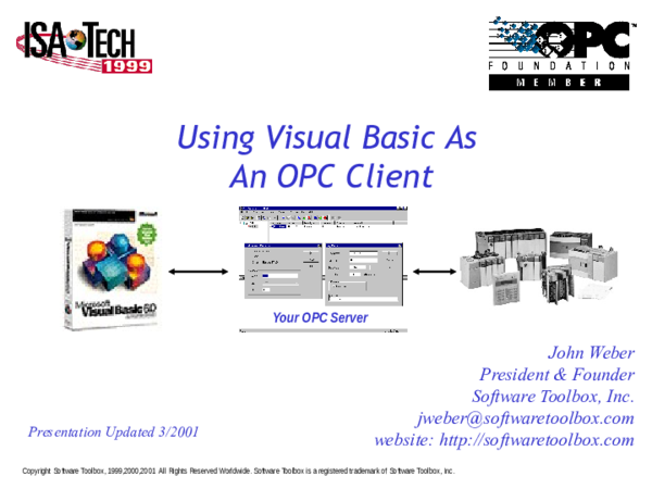 (PPT) Using Visual Basicwith OPC