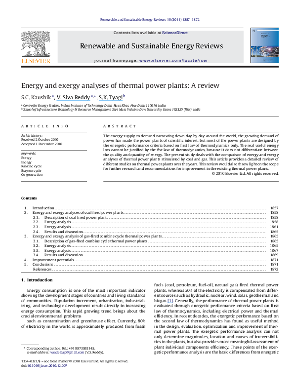 research paper on thermal power plant pdf paper cover thumbnail