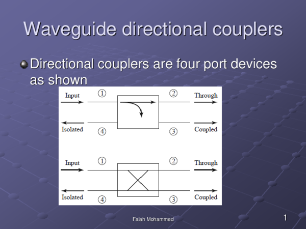 (PPT) Directional couplers