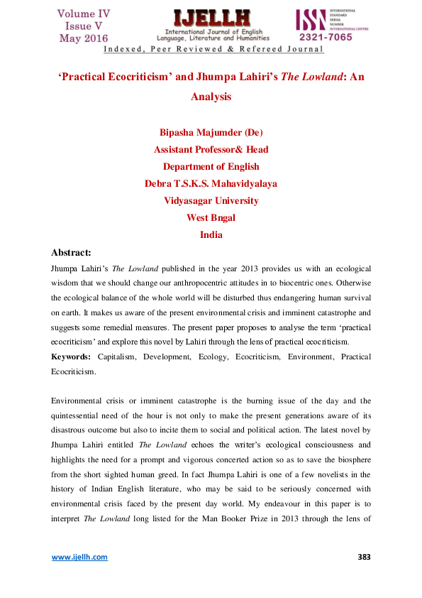 Introduction to ecocriticism picture