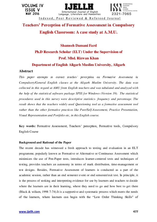 Formative assessment journal articles picture