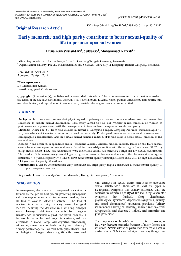 Dysfunction female in international journal sexual directly Dysfunction female in international journal sexual something