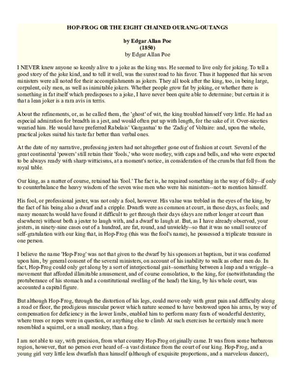 (DOC) HOPFROG OR THE EIGHT CHAINED OURANGOUTANGS zee ash Academia.edu