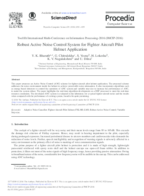 (PDF) Robust Active Noise Control System for Fighter Aircraft Pilot ...