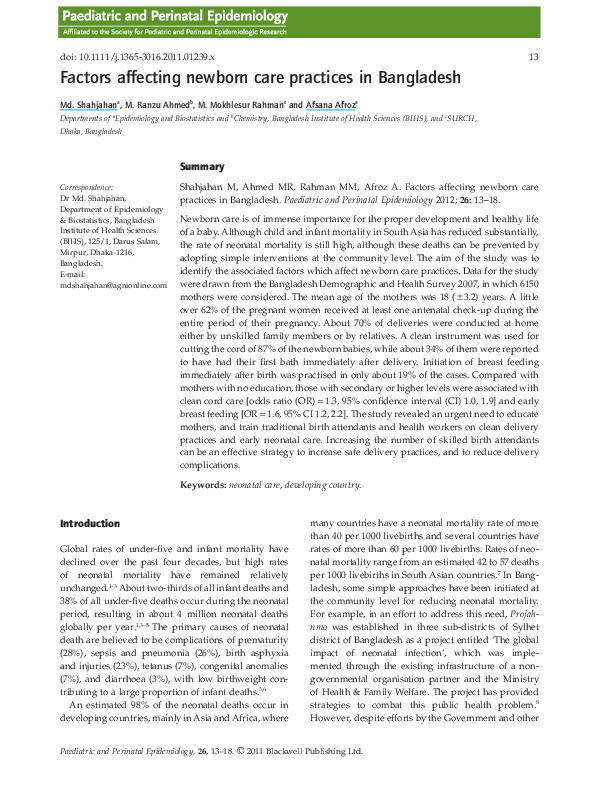 (PDF) Factors associated with use of antenatal care services in a rural ...