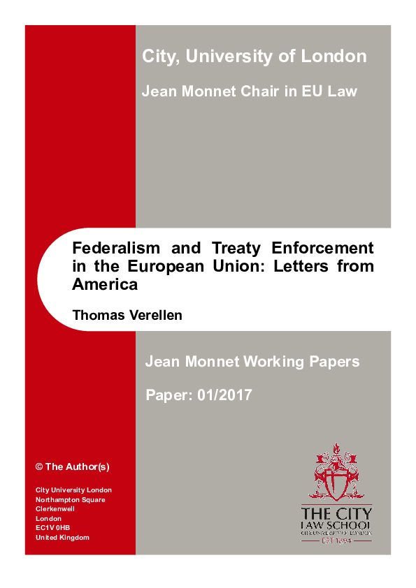 (PDF) Federalism and Treaty Enforcement in the European Union. Letters ...