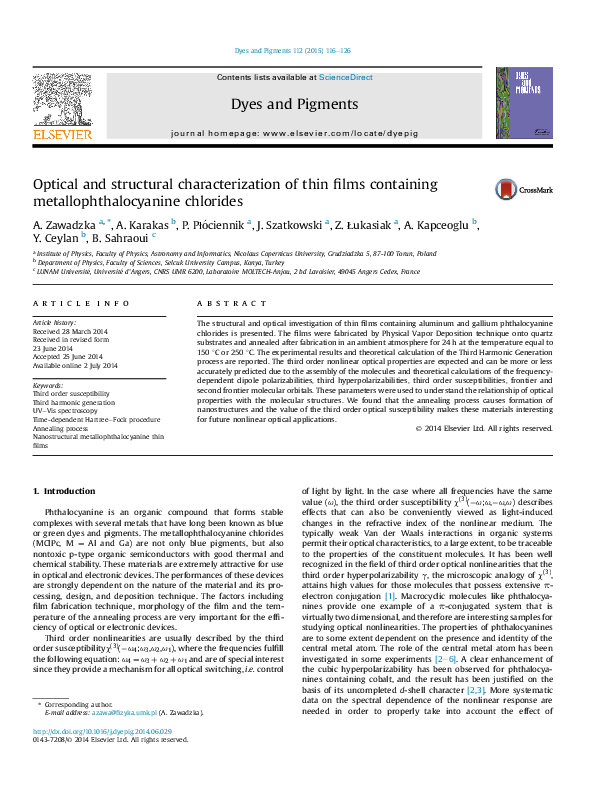 (PDF) Optical and structural characterization of thin films containing ...