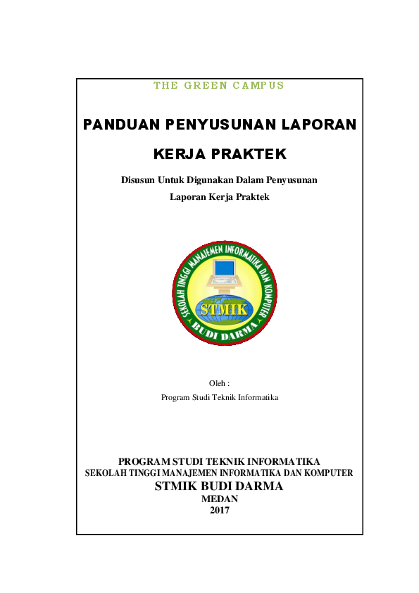 Pdf Panduan Kerja Praktek Mahasiswa I Strata 1 Stmik Budi Darma Medan Efori Buulolo Academia Edu