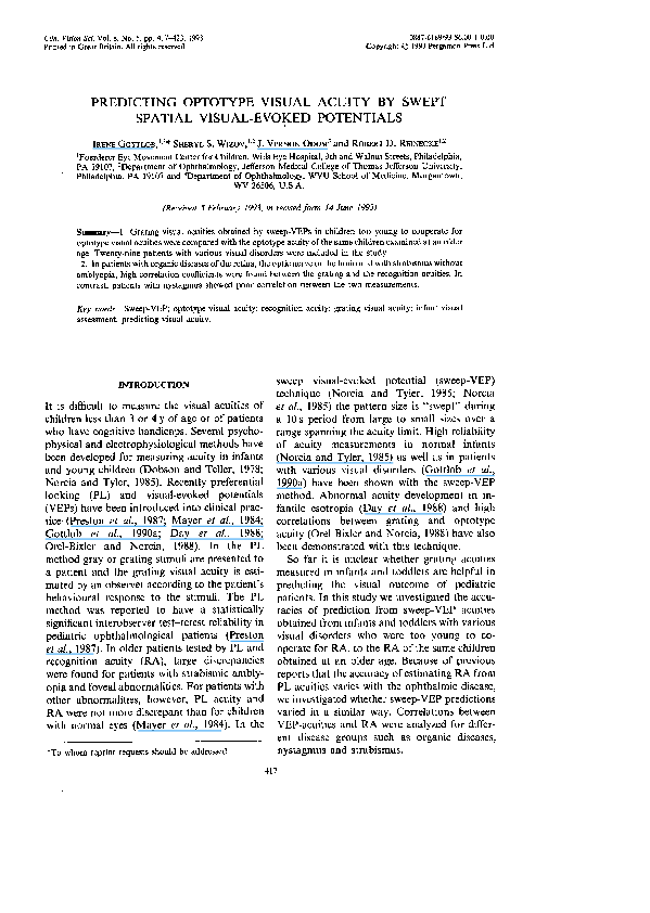 (PDF) Predicting Optotype Visual Acuity by Swept Spatial Visual-Evoked ...