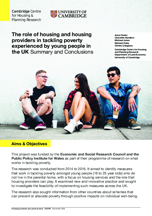 (PDF) The role of housing and housing providers in tackling poverty ...