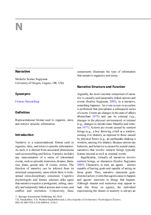 (PDF) Narrative