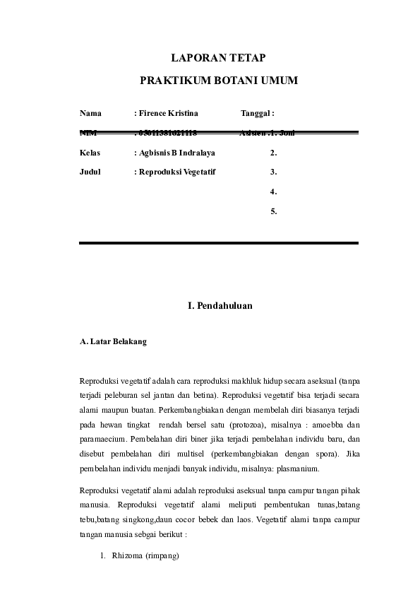 Doc Laporan Tetap Botani Reproduksi Vegetatif Firence Kristina