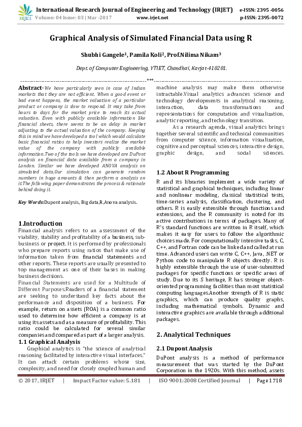 (PDF) Graphical Analysis of Simulated Financial Data using R