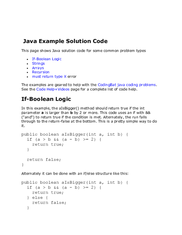 (DOC) Java Example Solution Code | Yana Adame - Academia.edu