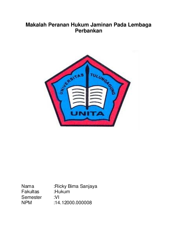 Doc Makalah Hukum Jaminan Dan Pemberian Kred Ricky Sanjaya Academia Edu