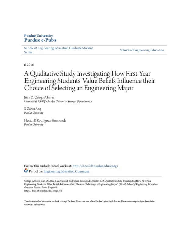(PDF) A Qualitative Study Investigating How First-Year Engineering ...