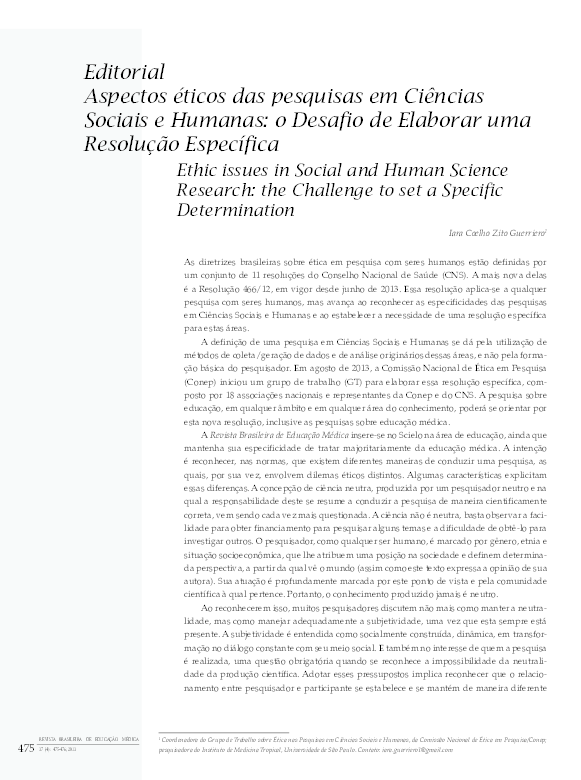(PDF) Revista Brasileira Educação Médica