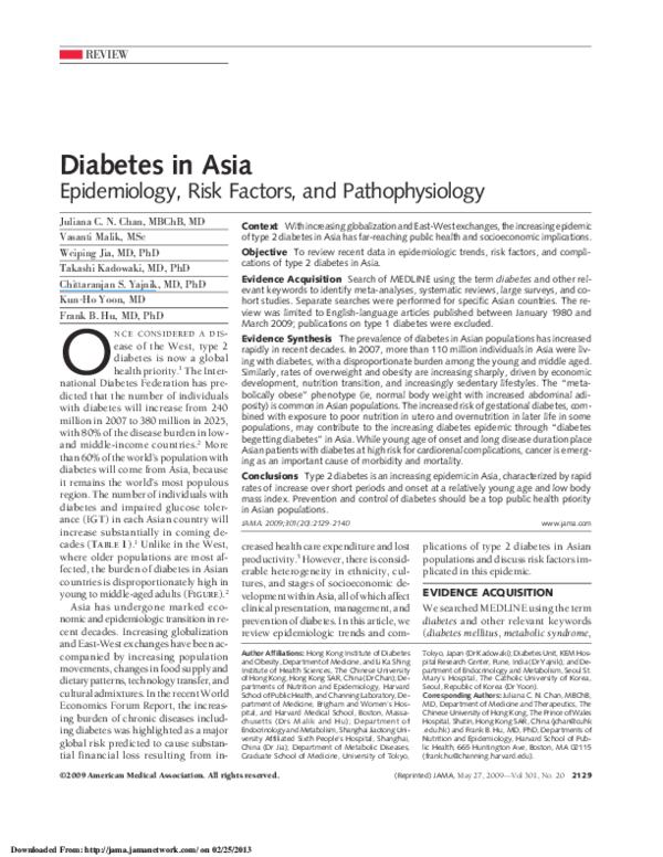 (PDF) Diabetes in Asia Chittaranjan Yajnik Academia.edu
