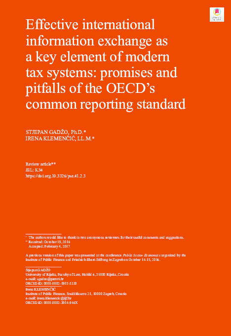 (PDF) Effective international information exchange as a key element of ...