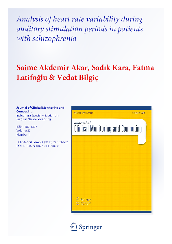 (PDF) Analysis of heart rate variability during auditory stimulation ...